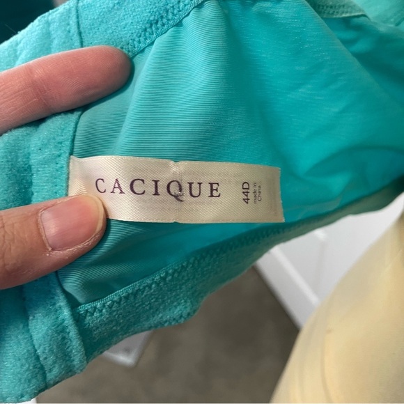 Cacique Blue Lightlylined Multi-Way Strapless Lace Bra 44D - Picture 5 of 8